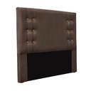 Ver imagem 1 de Cabeceira Decorativa King Size 1,95M Kors Veludo Marrom - Gran Belo