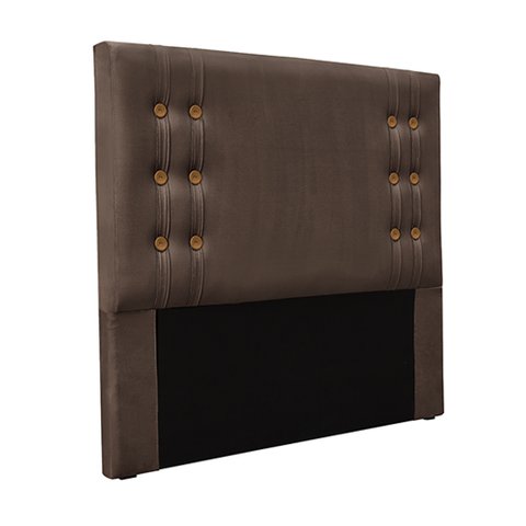 Cabeceira Decorativa King Size 1,95M Kors Veludo Marrom - Gran Belo