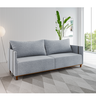 Estofado Living 2m 3 Lugares Adam Linho. Inox Chumbo - Casa Giulia - 1