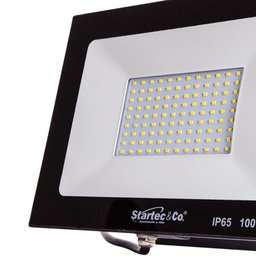 Refletor Holofote Led 100W Bivolt Blindado Resistente à água IP65 Cor Preto Luz Branca 6500K - 2