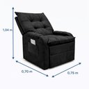 Ver imagem 5 de Poltrona Cadeira do Papai Safira Reclinavel Veludo - Sofatec