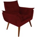 Ver imagem 4 de Kit Namoradeira + 1 Poltrona Decorativa Opalla Suede Vinho - Dominic Decor
