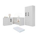 Ver imagem 1 de Quarto de Bebê Completo com Berço 3 em 1 com Colchão Incluso Amora Multimóveis Mp4573