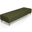 Ver imagem 2 de Puff Decorativo Sala de Estar Bali W01 Pés Palito 170x60cm Linho Verde - Lyam Decor