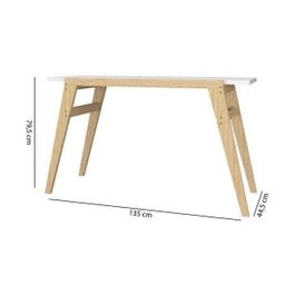 Mesa de Cozinha com Pés em Madeira Brv - Branco/pinus - 8