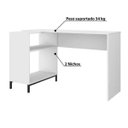 Ver imagem 3 de Escrivaninha Mesa de Escritório com 2 Nichos BRV Móveis - Branco