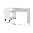 Ver imagem 4 de Escrivaninha Mesa de Escritório com 2 Nichos BRV Móveis - Branco