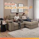 Ver mais imagens de Sofá Retrátil e Reclinável 3 Lugares 2,10m com Porta Copos Slim Stanley Castor