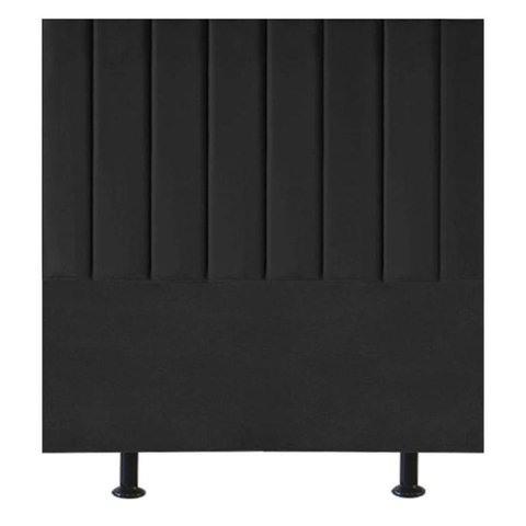 Cabeceira Estofada de Cama Casal Box 140 Cm Taís Corino Preto