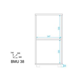 Armário Multiuso com 1 Porta Brv - Branco - 5