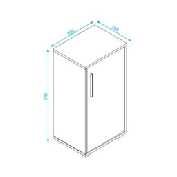Armário Multiuso com 1 Porta Brv - Branco - 4