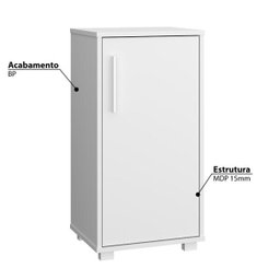 Armário Multiuso com 1 Porta Brv - Branco - 2