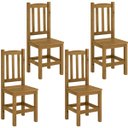 Ver imagem 1 de Kit 4 Cadeiras Madeira Maciça Diamante Cor Nogueira Nemargi