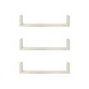 Ver imagem 3 de Kit Prateleira Decorativa em U - MDF Branco 60x11,5x10 cm 3 pçs - Smart Eco