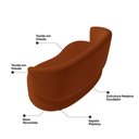 Ver imagem 5 de Kit 2 Poltronas e 1 Namoradeira Aisha Orgânica Veludo Terracota - Desk Design