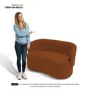 Ver imagem 4 de Kit 2 Poltronas e 1 Namoradeira Aisha Orgânica Veludo Terracota - Desk Design