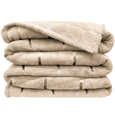 Coberta Queen Size Manta Bella Super Fofinha e Grossa Paris:caqui