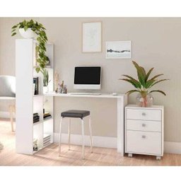 Conjunto para Escritório BRO-43 Mesa com Estante Acoplada e - 1