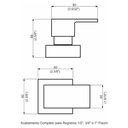 Ver imagem 2 de Acabamento Registro Base Docol 1/2" e 3/4" e 1" (pequeno) Flaunt Perflex