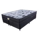Ver imagem 1 de Cama Box Queen Colchão Mola Bonnel Belos Sonhos + Box Suede 67x158x198:Marrom