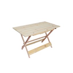 Jogo Conjunto 1 Mesa 120x70 e 4 Cadeiras Bar Dobráveis Retratil de Madeira Maciça - Sem Pintura - 2