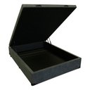 Ver imagem 2 de Base Box Baú Casal 138 X 188 Suede com Pistão Gás So1clique Cor Cinza