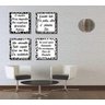 Quadro Decorativos Kit de frases Zebra 4 peças - 1