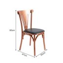 Ver imagem 2 de Kit 6 Cadeiras Paris Luxo Sala de Jantar Área Gourmet Estrutura Aço Cobre Premium - Cobre/Preta