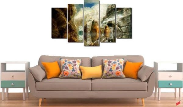 Quadro Decorativo Paisagem Montanha 5 Peças - 2