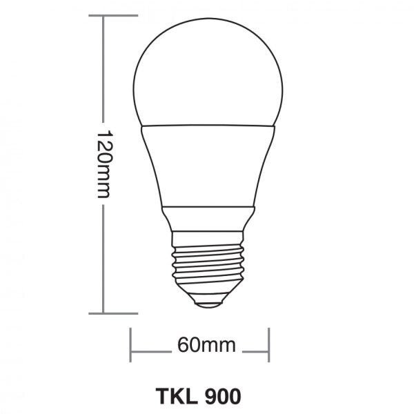 Lâmpada LED TKL 60 9W 3000K Luz Amarela Taschibra - 2