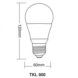Lâmpada LED TKL 60 9W 3000K Luz Amarela Taschibra - 2
