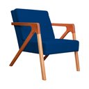 Ver imagem 1 de Poltrona Luxo Monalisa Suede Cores - DS Estofados - Azul Marinho