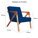 Ver imagem 6 de Poltrona Luxo Monalisa Suede Cores - DS Estofados - Azul Marinho