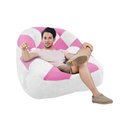 Ver imagem 2 de Poltrona Paloma Escritório Sala Pé Plástico Suede Branco e Suede Pink - Dominic Decor
