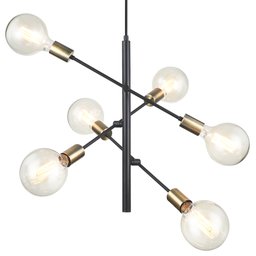 Lustre Pendente Quality PD1310 Arrow Preto E27 Bivolt - 2