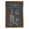 Quadros decorativos Patente preto Garrafa Vintage - 1