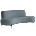 Ver imagem 1 de Sofá Orgânico 2 Lugares 150cm Argos Pés Preto Bouclé Azul Claro - Nexta Casa