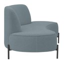 Ver imagem 7 de Sofá Orgânico 2 Lugares 150cm Argos Pés Preto Bouclé Azul Claro - Nexta Casa