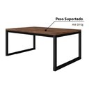 Ver imagem 2 de Mesa de Centro Sala Retangular Ferro e Madeira Industrial - Preto