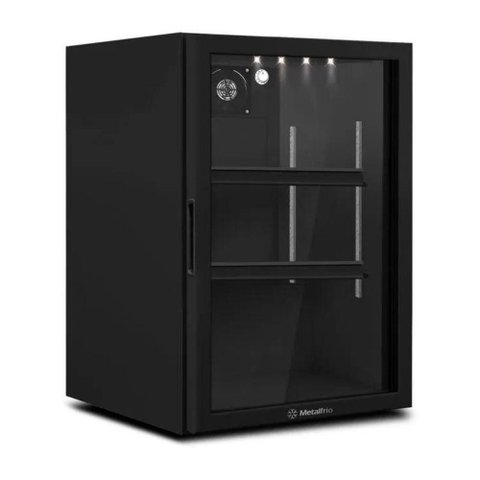 Mini Expositor para Balcões Vb11 Metalfrio Refrigerador 115 Litros All Black 110v