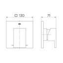 Ver imagem 2 de Acabamento monocomando para chuveiro e ducha higiênica 1/2" New Edge/Minima cobre escovado 00926069