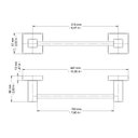 Ver imagem 3 de Porta-toalhas rosto Square grafite escovado - 00388470 Docol