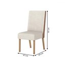 Ver imagem 4 de Mesa de Jantar 6 Lugares Lívia/anne Nature/off White/courano/linho- Pnr Móveis