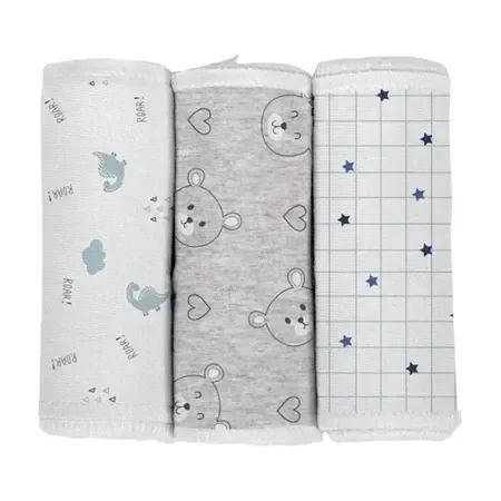 Kit 03 Faixa Umbilical Malha 100% Algodão Azul