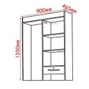 Ver imagem 3 de Armário Closet Compact Londres com Chave Cor Branco