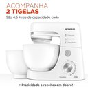 Ver imagem 4 de Batedeira Planetária Mondial BP-03W-2B com 12 Velocidades 700W Branca 220V