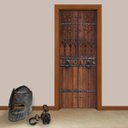 Ver imagem 1 de Adesivo de Porta Medieval 3 Arte Destaque P - 0,73 X 2.13 Metros