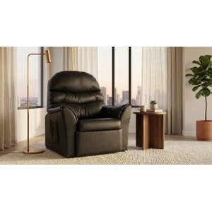 Poltrona para Estética Reclinável Top Sofas em Corino Preto