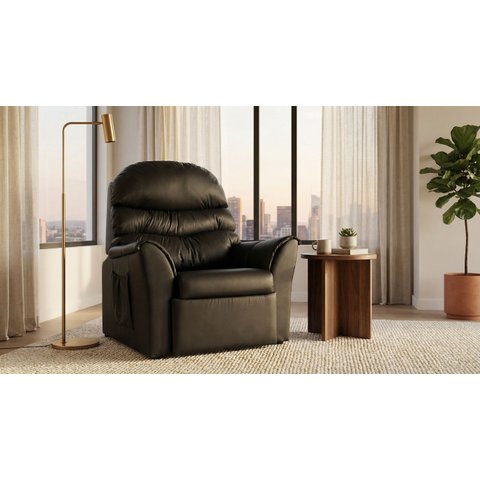 Poltrona para Estética Reclinável Top Sofas em Corino Preto