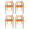Kit 4 cadeiras Allegra Design Moderno em Polipropileno Empilhável – Para Sala, Cozinha e Escritório  - 1